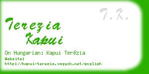 terezia kapui business card